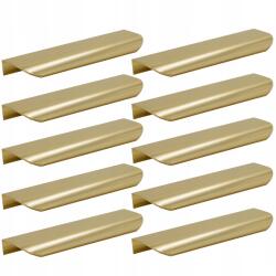 B&B 10 db 350 mm-es arany színű, lekerekített élfogantyú szekrényekhez (Z10 U108 L350 ZL)
