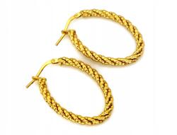 Lovrin Ovális, divatos, nagyméretű karika fülbevaló, ezüstözött, 925-ös, 5, 38g, női ékszer