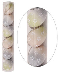 PD Húsvéti tojásdekoráció virágos akasztóval 6 db/cső (72054)