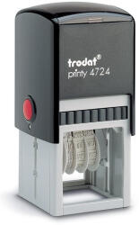 Trodat Dátumbélyegző Trodat 4724 fekete, fekete párnával 40x40 mm (70291)