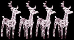 vidaXL 4 db akril karácsonyi rénszarvas 160 meleg fehér LED-del (3154252)