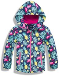  Vízálló, polár béléses dzseki trópusi mintával tavaszra és őszre 110/116-os méret