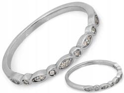 Lovrin Ezüst gyűrű 925 cirkónia kövekkel, finom, 1.17g súlyú, r17-es méret, ajándéknak (61345988)