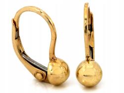 Lovrin Arany fülbevaló 585 fényes félgömbök angol kapcsos 1.29g mindennapi viseletre (Lovrin)
