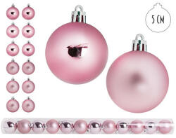 PD Karácsonyi gömb rózsaszín 5 cm 12 db/csomag (50400)