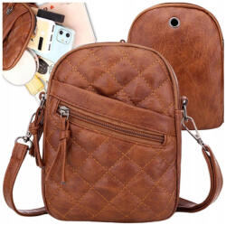 EdiBazzar Női bőr válltáska postás táska oldaltáska telefonnak Crossbody (Torebka na telefon saszetk CROSSBODY pikowana)