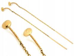 Lovrin Arany fülbevaló, átfűzős, 375-ös (9 karátos), súlya 0, 67g, kis karikákkal, ajándékba