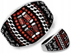 Lovrin Ezüst gyűrű piros cirkóniákkal, 925-ös, oxidált r23, ajándék, 7, 17g