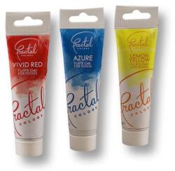 Fractal Colors Ételfesték gél készlet - piros, kék, sárga (3 szín)