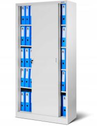 JAN NOWAK Orvosi irattároló irodai szekrény tolóajtóval Kuba szürke (774)