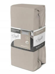  Gumis pamut jersey lepedő 180x200 cm szürke