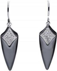 Lovrin Ezüst fülbevaló 925 fekete cirkónia kövekkel 5, 27g Egyedi design ajándékba (Lovrin 49268)