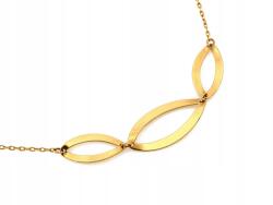 Lovrin Elegáns arany nyaklánc 585-ös finomságú, három ovális díszítéssel, 45 cm hosszú, súlya 2, 35 g