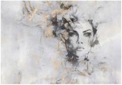 Wallarena Fotótapéta Női Arc Arany Márvány Hálószobába Nappaliba Tapéta 200x140 (FOTOTAPETA KOBIETA DO SYPIALNI 15369VXV4)