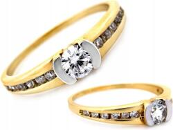 Lovrin Arany eljegyzési gyűrű 585, kétszínű arany, cirkónia díszítéssel r1