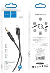hoco. UPA19 AUX audio kábel 3.5mm - Lightning, 1m (fekete)