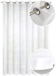 NOW-ART Egyszerű függöny szegéllyel, 400x220 cm, ringlis, kész függöny (Firany gotowe z lamowka biala kółka 4m 7)