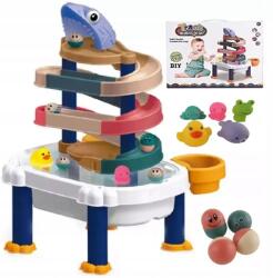 Luxma Homokozó és vízi asztal csúszdával, gumijátékok, cápa 868-1 (JJ868-1)