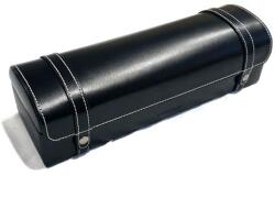  Fekete színű varrott bőr 5 részes óratartó doboz