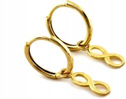 Lovrin Arany fülbevaló 375 kis karika függő végtelennel ajándékba 9k