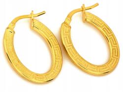 Lovrin 925-ös ezüst, aranyozott fülbevaló görög mintával, 2, 56g, angol kapcsos, ajándéknak is kiváló