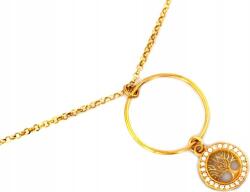 Lovrin Ezüst nyaklánc 925 aranyozott, egyedi szerencsefa medállal, cirkónia kövekkel