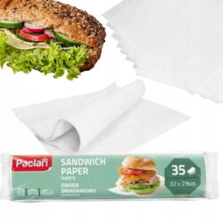 Paclan 35 Lap Fehér Szendvicspapír Élelmiszerhez, Szendvicsekhez, Tiszta (136.012)