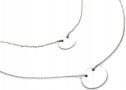 Lovrin Női ezüst nyaklánc, dupla, körökkel, r45, 925-ös finomságú ezüst, divatos