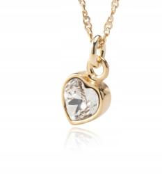 Giorre Szív alakú kristályos nyaklánc, 925 ezüst, arany bevonattal (5905804383838)