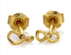 Lovrin Arany fülbevaló 375 finom apró végtelen jellel, cirkóniával díszítve