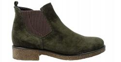 Gabor Női olívazöld bőr bokacsizma cipzárral 38-as méret (72.701.34)