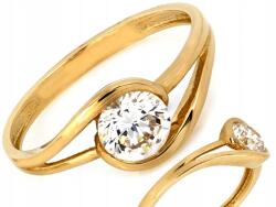 Lovrin Női arany gyűrű 585 cirkónia divatos minta 14k ajándék 16-os méret (45932343)