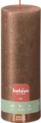 Bolsius Rusztikus, tönk alakú, csillogó réz színű díszgyertya Rustic Shimmer Bolsius, 19 cm (8717847151087)