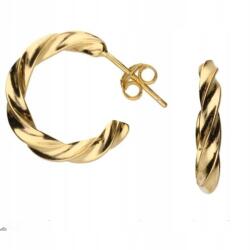 Lovrin Ezüst 925 aranyozott csavart karika fülbevaló stekkeres ajándék divatos