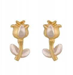 Lovrin Arany fülbevaló 585 rózsa sárga és fehér arany elegáns kombinációja (61109022)