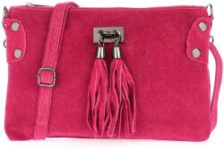 Beltimore Női kézitáska kis névjegykártyatartó velúr puha bőr borítéktáska nat (X52fuchsia)