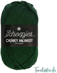 Scheepjes Chunky Monkey 1009 Pine - sötét fenyőzöld akril fonal
