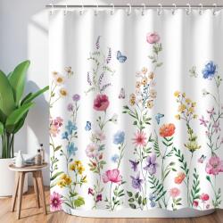 BOTC Textil zuhanyfüggöny, 180×200cm, antibakteriális, vízálló, kék (Shower Curtain)