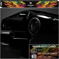  Színes Ppf fólia Phoenix Protect Színváltó autó Glossy Black (Folia PPF Glossy Black 152cmx15m)