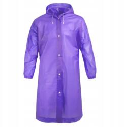  Hosszú, uniszex, lila, vízálló esőkabát kapucnival (przeciwdeszczowa peleryna na wycieczki)