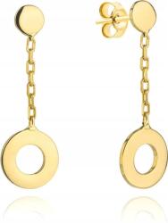 Lovrin Arany fülbevaló 585 karika, láncon függő, divatos ajándék