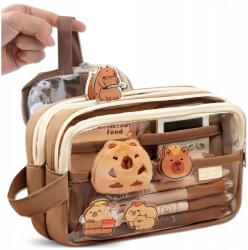  Tolltartó Tasak, Kihajtható Iskolai, Tartozékokkal és Kapibara Plüssállattal (Piórnik Szkolny Kapibara Rozkładany Saszetka)