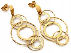 Lovrin Arany Fülbevaló Több Karikával, Stiftes, 585 14k, 4.11g (60978919)