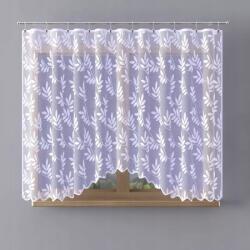 Wisan Modern jacquard függöny fehér finom levelekkel Allegana A125 300x150cm (AWA12500)