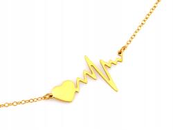 Lovrin Ezüst Nyaklánc Aranyozott Szívvel 925 Női 1.81g ajándék (59435809)