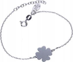 Lovrin 925-ös ezüst karkötő, "celebritás" stílusú, négylevelű lóherével, 1, 99g, divatos charmokkal (Lovrin 53941)