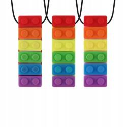  Sensoryczny Naszyjnik Do żUcia CegłA Dzieci Silikonowy Gryzak Zabawka 3 Szt (Hzt-45)