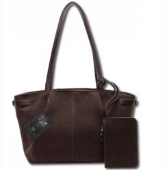 Bad&Bags Női velúr válltáska Bad&bags Barna, Tágas Elegáns (Torebka Zamszowa damska na ramię BAD&BAGS)