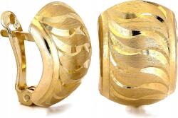 Lovrin Arany fülbevaló 585 népszerű lemez mintával, szatén széles, ajándékba 14k