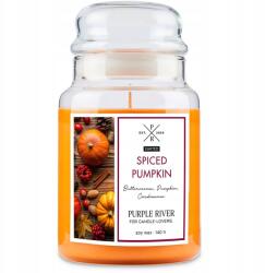 Purple River illatos szójaviasz gyertya üvegben Spiced Pumpkin 623 g Sütőtökös (4262399029246)